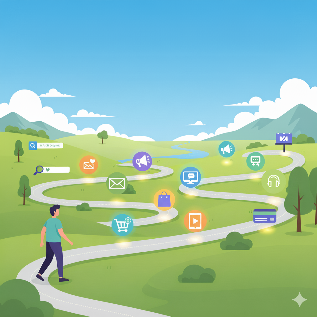 User journey with marketing touch points