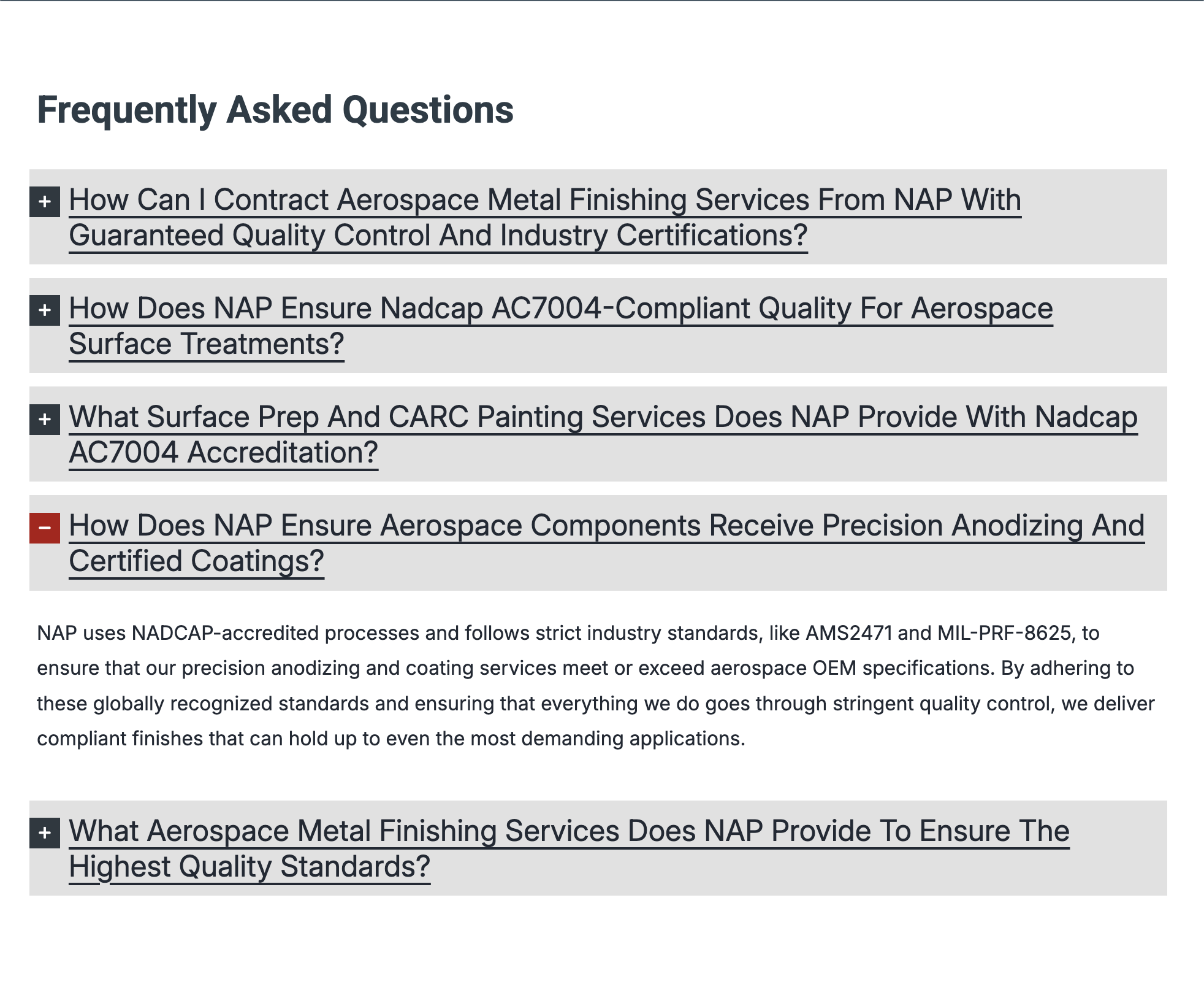 NAP-website-FAQs – FSM - Akron Ohio Marketing Agency Heading: Frequently Asked Questions with expandable questions below a light gray accordion list, each item showing a plus icon to expand.