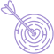 Professional Pride Icon - Arrow Hitting Purple Bullseye